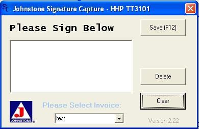 To do this Click START > PROGRAMS > SIGNATURE CAPTURE >