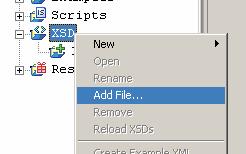 Add the XSD file you previously created into the project. 3.
