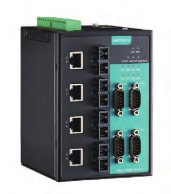Serial-to-Ethernet Device Servers NPort S8455/S8458 Series NPort S8455/S8458 Series Combo switch / serial device servers Overview NPort S8455 NPort S8458 The NPort S8455/S8458 series combines an