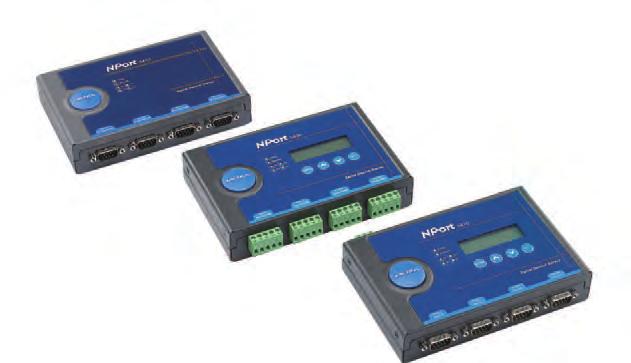 Data transmission between the serial and Ethernet interfaces is Independent Operation Mode for Each Serial Port NPort 5400 device servers can be used to connect different devices for remote data