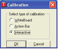 Before you perform Interactive Calibration: Whiteboard and ActionBar must be calibrated (once only). A projector must be on and pointed at the. 1. Ensure the computer and projector are turned on. 2.