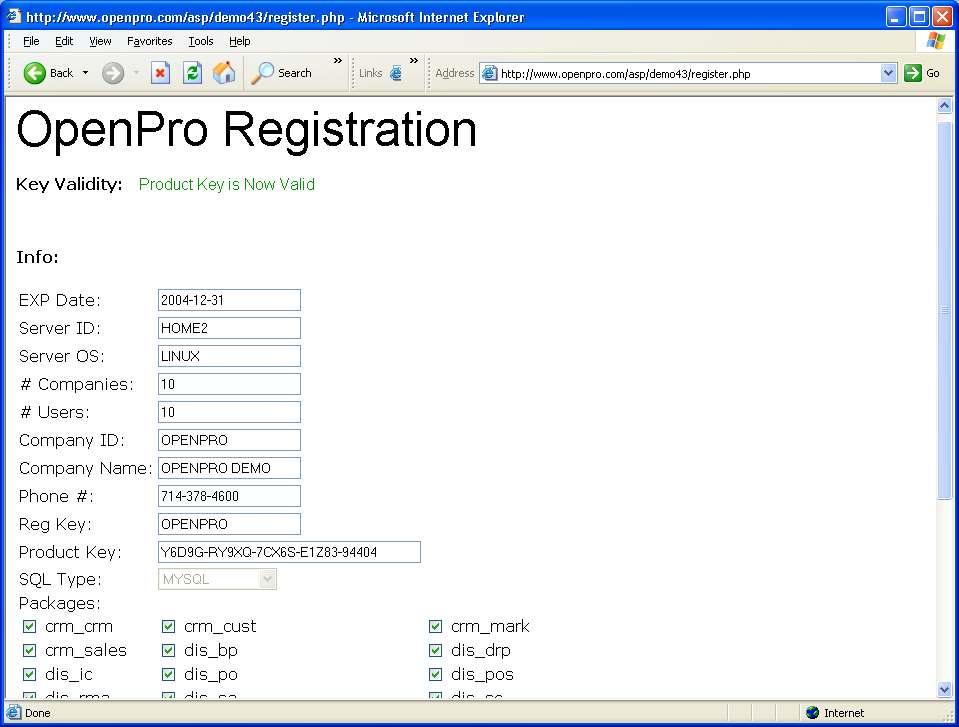 OpenPro Operating System Requirement 6. OpenPro Registration Installation Process open up your explorer and run the program register.php under the openpro folder.