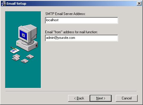 If your SMTP server is not local to the machine installing