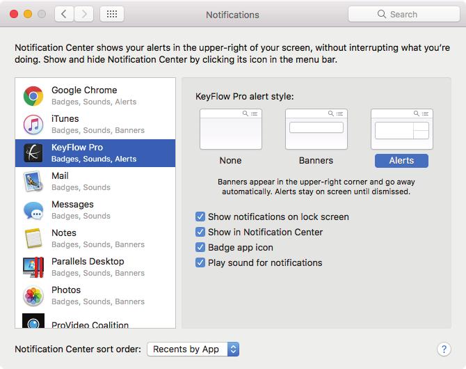 Setting Notification Option ith macos Notifications integration, now your collaborative workflow can be faster and smarter