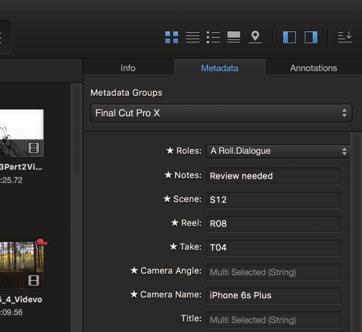 camera angle, and camera name) - directly from KeyFlow Pro to Final Cut Pro X by dragging and dropping Media Assets, and