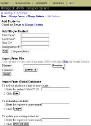 Click on "Import student data" text link and scroll down to the section for "Import from File".