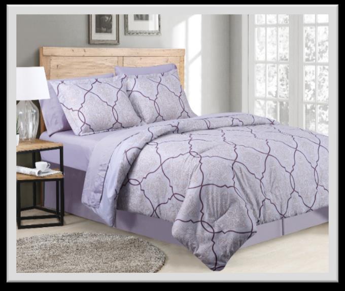 Printed 7 Pieces Comforter Set Features: 7 Piece Comforter Set (Twin only 5
