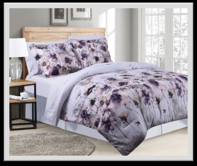Pc - Comforter 104 x 90 2 Pcs - Pillow Shams 20 x 36 + 2 1 Pc - Flat Sheet 105" x