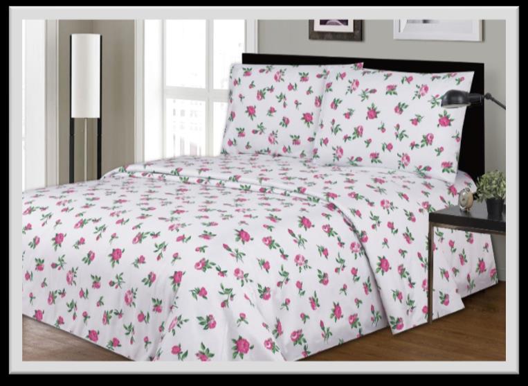 Sizes: Twin Size Flat Sheet 66 x 96 1 pc Fitted Sheet 39 x 75 +15 1 pc Pillow Cases 20 x 30