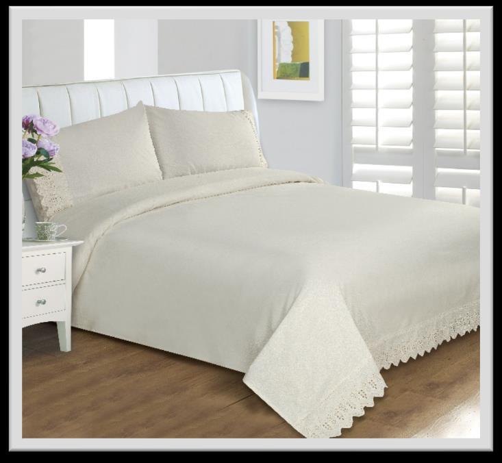 Lace 400 Thread Count Sheet Set Features: Deep Pocket up to 17 inches Sizes available: Twin Double,, and 400 Thread Count Material: 50% Cotton and 50% Polyester