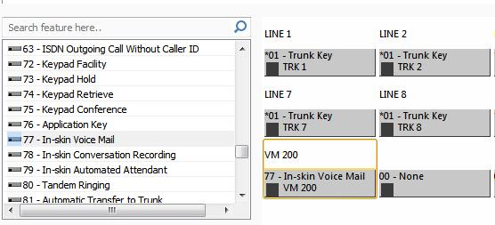 Using voicemail Programmable Functions keys for InMail Mailboxes Access to any station or group mailbox can be made using a Programmable Function key for the mailbox to log on to the mailbox defined