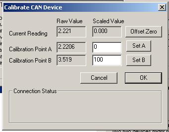 Calibration of Travel (Movement) Sensors As indicated in the previous section, a variety of two point calibration values are predefined in the USM software.