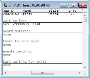 magic is a unique ID, used by the RTOS Debugger to identify a specific threads (address of the thread structure).