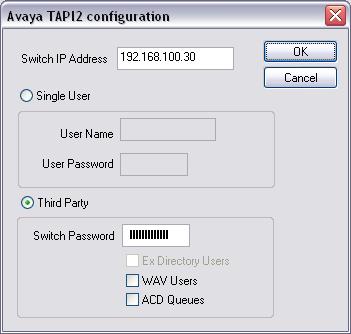 To configure the TAPI driver, open the Phone and Modem Options under the Control Panel in Windows.