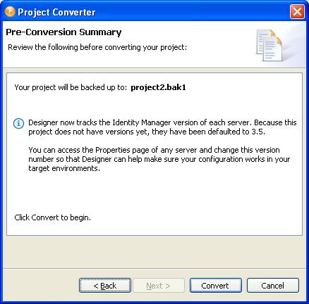 9 Read the project conversion result summary,
