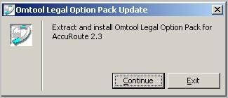 3-2 Section 3: Installing update for Legal Option Pack Legal Option Pack installation and