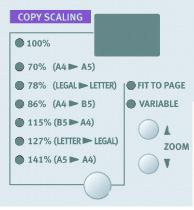 Making Copies (cont d) Changing Scale To enlarge your original up to 400% or reduce it down to 25%: 1. Press to prompt the Copy screen.