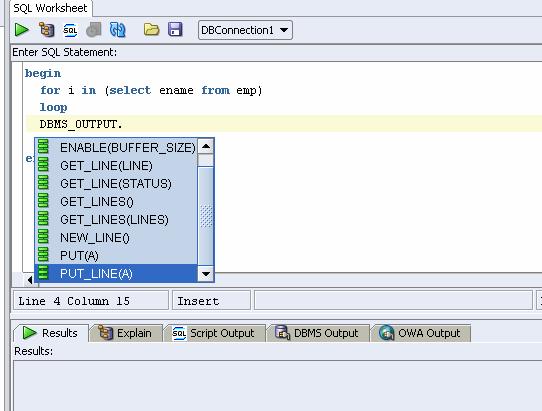 SQL Worksheet Syntax Highlighting Code Insight Single Statement Execution
