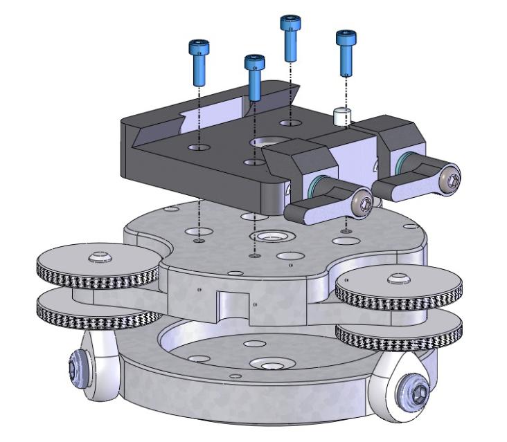 4.6. Mounting Slide Kamera AKC- adapter on AF-8 leveling adapter mounting plate Slide Kamera AKC- adapter is a device that allows to mount and dismount devices in a quick and stable way.