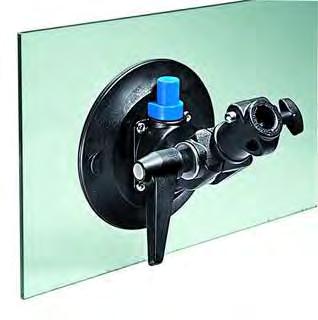 18. Suction cup for small fixtures and lightweight equipment. MANFROTTO PUMP CUP WITH FLAT BASE 241FB $119.