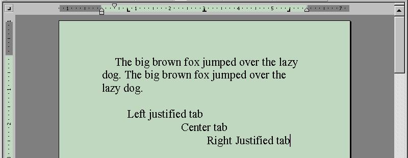 Paragraph Indenting & Tabs Word will automatically wrap the text you type, as you reach the right margin, to the next line along the left margin.