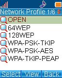 12. Highlight the network profile that matches the type of security you re using for your wireless network. If you don t have security enabled on your wireless network, highlight OPEN. 13.