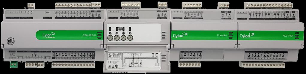 This controller features 8 UniPuts with Relay and 8 Universal Inputs as well as support for up to three FLX (Field Level expansion) series extension modules providing up to 64 points of control.