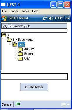 Select a folder in which to store the shape file Export dialogue window In the export dialogue window, tap on the Select box next to the Output Directory to select a folder in which to put the shape