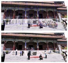 , CVPR 01] Cutout-based de-ghosting Select only one image per output pixel, using spatial