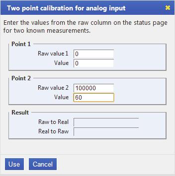 The ezeio controller displays input values from the selected range. Table of how eze scales this input: 2400-A16 output value to eze eze Raw value 0 0 100 100,000 Select Custom.