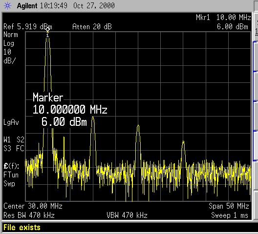 Making a Basic Measurement Viewing a Signal NOTE Marker count functions properly only on CW signals or discrete peaks. For a valid reading, the marker must be 26 db above the noise. 14.