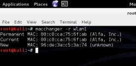 Randomly Changing your MAC Address 1. Open the terminal 2. Type #ifconfig wlan1 down 3.