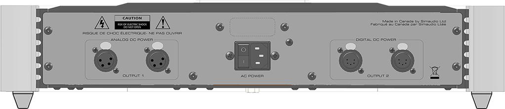 820S Evolution Series Rear Panel Connections Figure 1: Rear panel of MOON 820S The rear panel will look similar to Figure 1 (above).