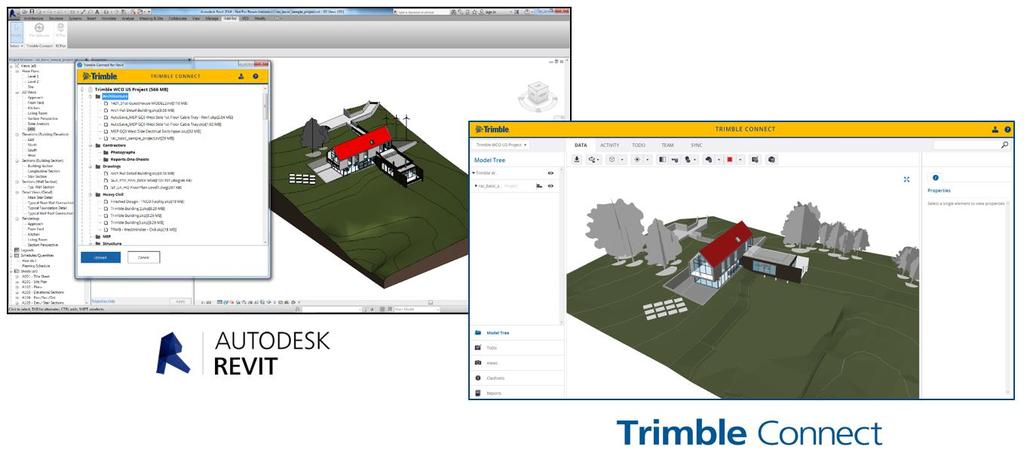 These are some of the tools in the Trimble family that Trimble Connect has direct integrations with.
