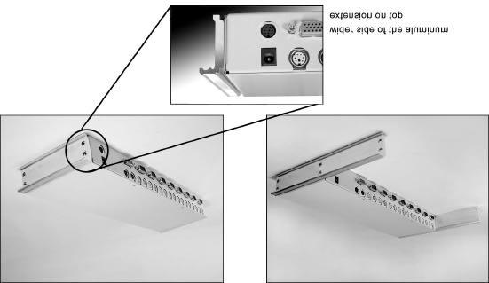 Please note the length of the aluminum extensions and mount them in one of the following ways.