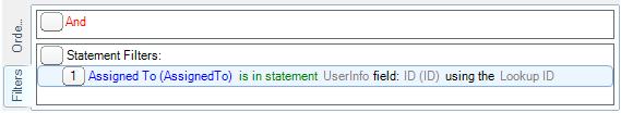 For more information about the statement filters, please read the Filtering items based on another statement data chapter inside the Enesys SharePoint Query Designer manual.