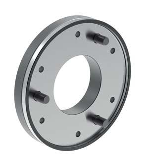 INTERMEDIATE FLANGE NEW SUITABLE FOR CAPTIS-M AND LATHE CHUCKS CAPTIS-M Intermediate flange in acc. with DIN ISO 702-3 (DIN 55027) with studs and collar nuts / cylindrical mount on chuck side in acc.