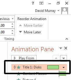 PowerPoint 2013 Advanced Page 102 Click on the down arrow next to the