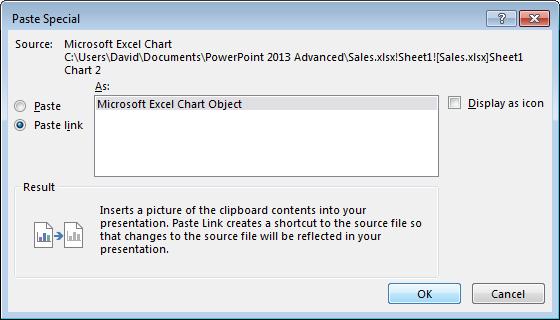 PowerPoint 2013 Advanced Page 144 Switch to, or open PowerPoint, and open a presentation called Linking from an Excel workbook.