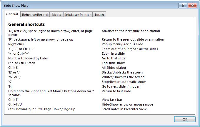 PowerPoint 2013 Advanced Page 16 Click on the Rehearse/Record tab to view more