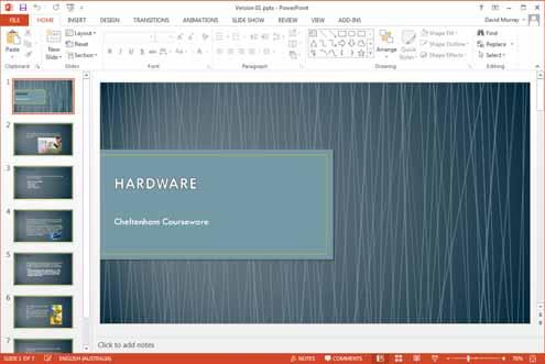 PowerPoint 2013 Advanced Page 165 Click on the Review tab and within the Compare section,