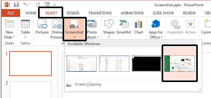 PowerPoint 2013 Advanced Page 173 Your will see a screenshot of the WordPad