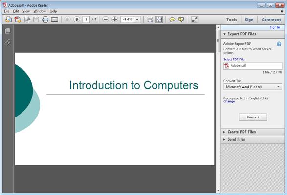 PowerPoint 2013 Advanced Page 187 Close the Adobe Reader program and then close
