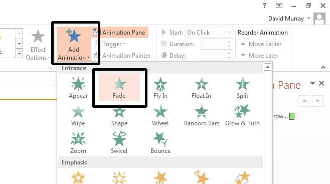 You will now see two animation effects listed in the Animation Pane.