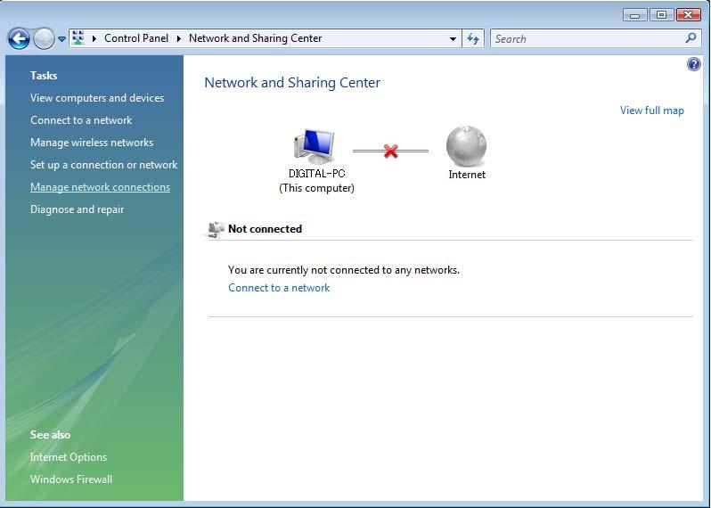 2 Setting of TCP/IP protocol Contact the network administrator before operation. (1) Open [Network and Sharing Center].