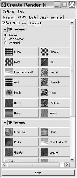 the main maya windows 43 Using the Hypershade Open the Hypershade and create a Phong shader by clicking the Phong icon in the Create Maya Nodes panel.