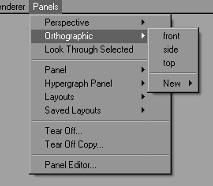 Furthermore, you can change any panel s view by choosing another panel name from the Panels menu (this menu is found just above any panel), shown in Figure 1.4.