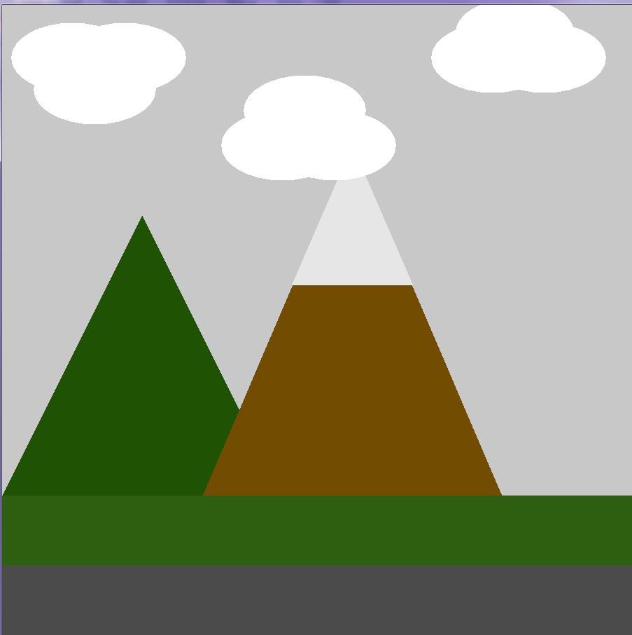 m was pressed to add the mountains. t was pressed to add the tree. s was pressed to add the stickman. Coding your Program: READ THIS!