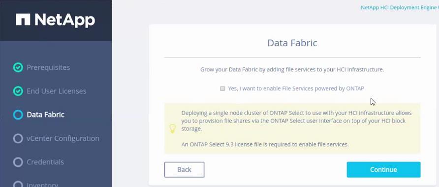 2 Installing File Services Powered by ONTAP The files services powered by ONTAP is an optional component in the NetApp Deployment Engine (NDE).