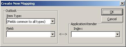 Figure 6 Inbox Properties Dialog Box - ApplicationXtender Tab 3. Under Select Data Source - Application target, select the target to which you want to export Outlook items.